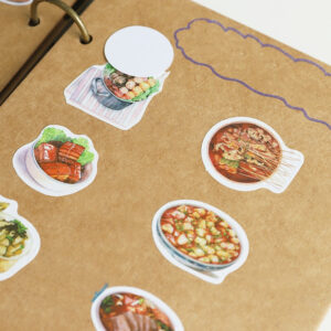 Cartoon Foods Decorative Sticker Pack Cartoon Foods Decorative Sticker Pack Back View -