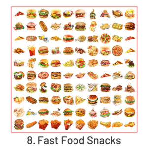 Cartoon Foods Decorative Sticker Pack Cartoon Foods Decorative Sticker Pack View 13 -