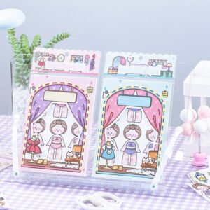 Cartoon Girl Dress-Up Sticker