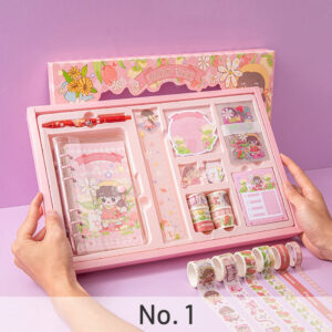 cartoon girl journal gift box set sku 1