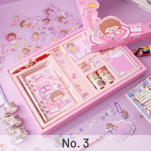 cartoon girl journal gift box set sku 3