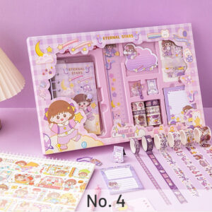 cartoon girl journal gift box set sku 4