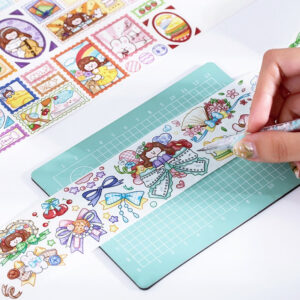 Cartoon Girl Washi Tape - Stamp, Bow, Plaid, Clip Package View -