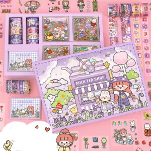 cartoon girl s day journal gift box set b3