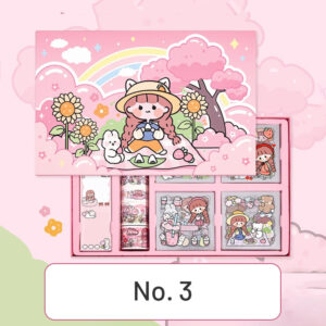 cartoon girl s day journal gift box set sku 3