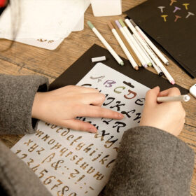 Cartoon Hollow Floral Stencil