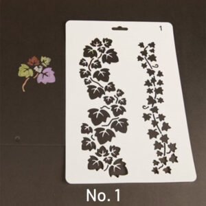 cartoon hollow floral stencil sku 1