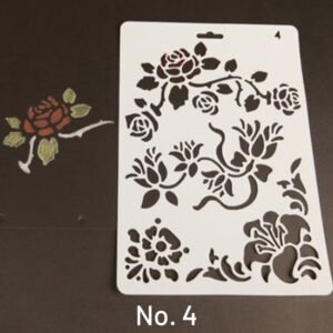cartoon hollow floral stencil sku 4