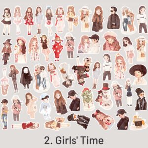 cartoon lovely girlish washi sticker pack sku 1