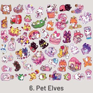 cartoon lovely girlish washi sticker pack sku 6