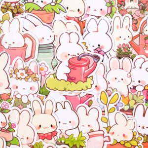 cartoon rabbit garden stickers 70pcs c2