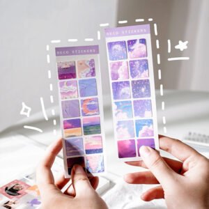 cartoon sequin cloud pvc stickers b