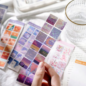 Cartoon Sequin Cloud Vinyl Stickers