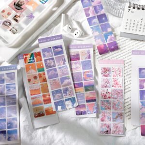 cartoon sequin cloud pvc stickers b3
