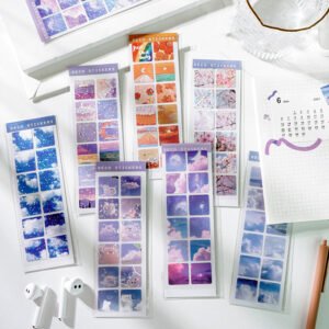 cartoon sequin cloud pvc stickers b4