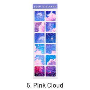 cartoon sequin cloud pvc stickers sku 5
