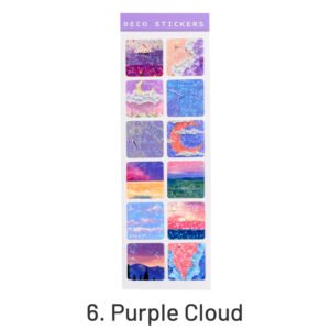 cartoon sequin cloud pvc stickers sku 6