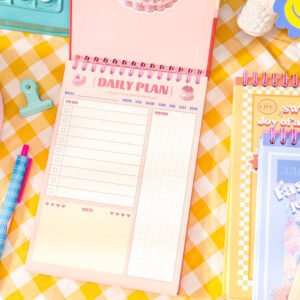 cartoon student coil planner notebook bear cake b5