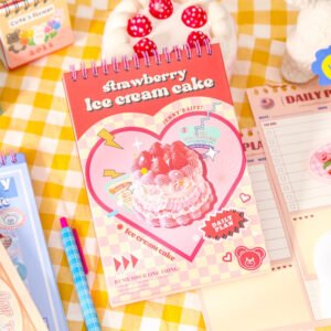 cartoon student coil planner notebook bear cake b6