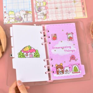 cartoon transparent loose leaf notebook 2