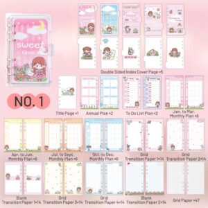 cartoon transparent loose leaf notebook 3