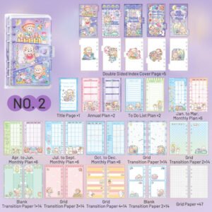 cartoon transparent loose leaf notebook sku 2