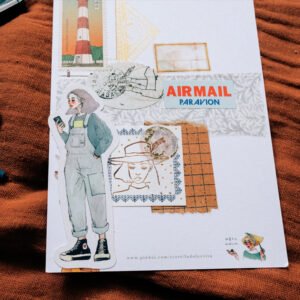cartoon traveling girl sticker b1