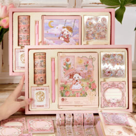 Cartoon Tulip and Rabbit Scrapbook Kit