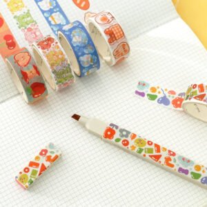 cartoon washi tape bunny bubble b6