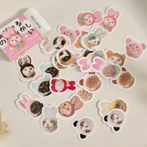cat theme adhesive stickers b3