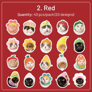 cat theme adhesive stickers sku 2