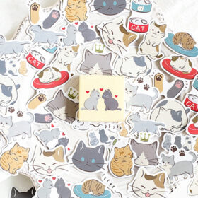 Cat-themed Cartoon Stickers