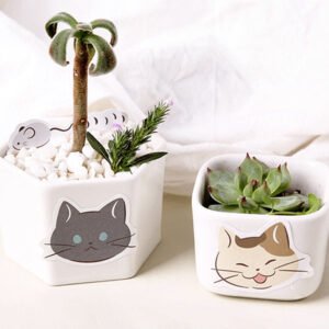 cat themed cartoon stickers b7