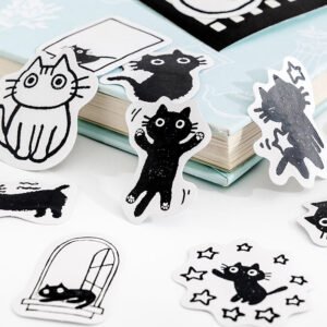 cat themed decorative stickers b3