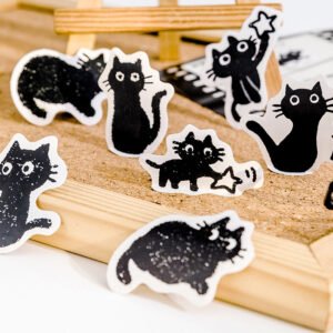 cat themed decorative stickers b4