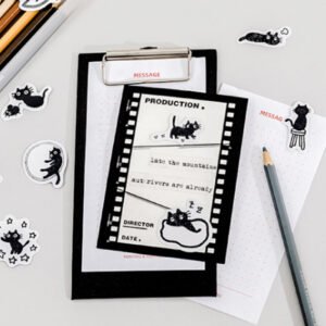 cat themed decorative stickers b5