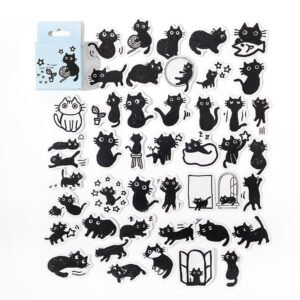 cat themed decorative stickers sku