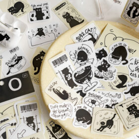 Cat's Modern Life Coated Paper Stickers