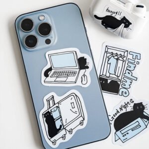 Cat's Modern Life Coated Paper Stickers cat s modern life coated paper stickers b2