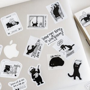 Cat's Modern Life Coated Paper Stickers cat s modern life coated paper stickers b3