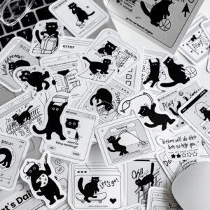 Cat's Modern Life Coated Paper Stickers cat s modern life coated paper stickers b5