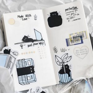 Cat's Modern Life Coated Paper Stickers cat s modern life coated paper stickers b6