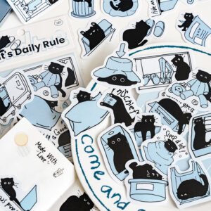 Cat's Modern Life Coated Paper Stickers cat s modern life coated paper stickers b7