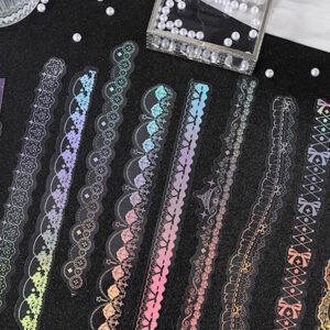 chain holographic pet stickers lace butterfly music moon b5