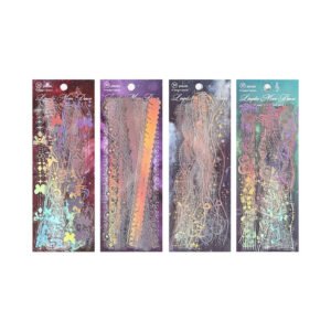 chain holographic pet stickers lace butterfly music moon b7