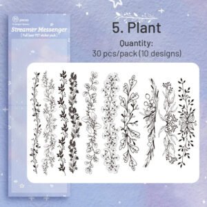 chain holographic pet stickers lace butterfly music moon sku 5