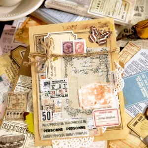 chapters of the years vintage collage scrapbook paper pack b3