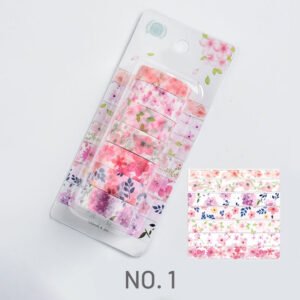 Floral Print Washi Tape Set - Travel, Peach, Sky, Star, Flower cherry blossom creative tape 2