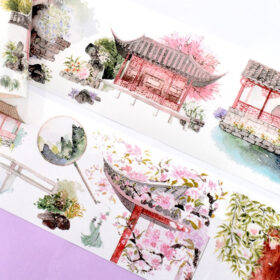 Chinese Style Real Scene Architectural Landscaping Washi Tape