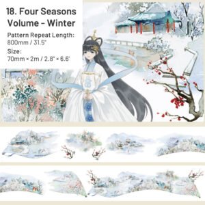 chinese style real scene architectural landscaping washi tape sku 18